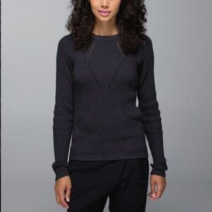 Lululemon The Sweater The Better Sz 2 Heathered Black